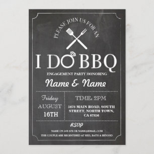 Invitation Je fais l'invitation de craie de fiançailles de