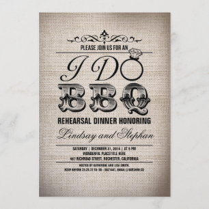 Invitation Je fais l'invitation de dîner de répétition de