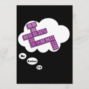 Invitation Je jouerais plutôt les dominos 5