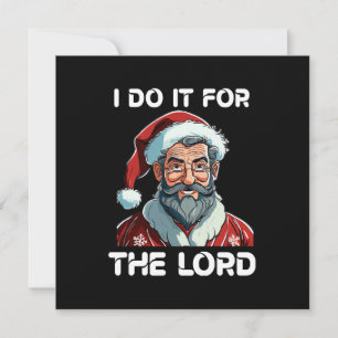 Invitation Je le fais pour le Seigneur Cadeau de Noël chrétie