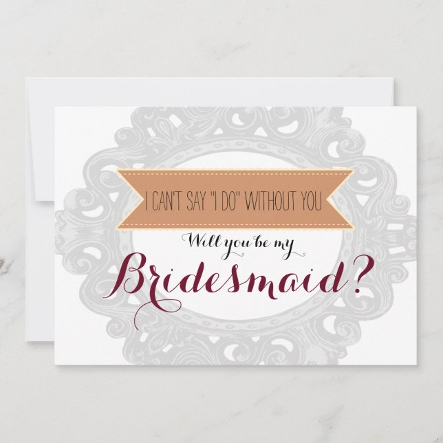 Invitation Je ne peux pas dire "Je le fais" sans toi | Brides (Devant)