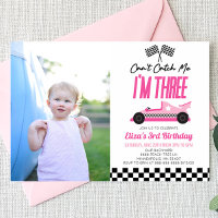 Je ne peux pas me rattraper Pink Race Car 3e fête 