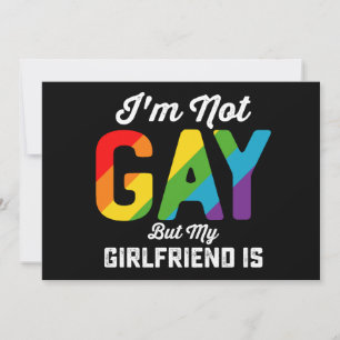 Invitation Je ne suis pas gay, mais ma copine est une drôle d
