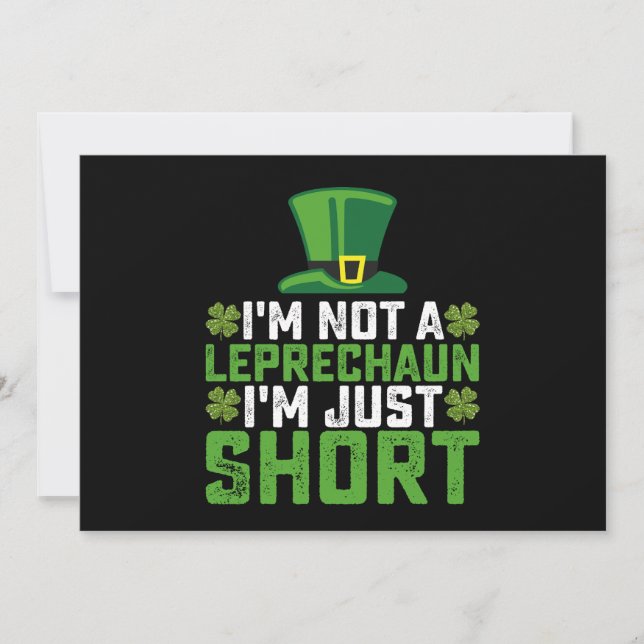 Invitation Je ne suis pas un Leprechaun Je ne suis qu'une cou (Devant)