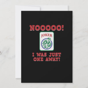 Invitation Je N'Étais Qu'À Un Seul De Mahjong Joueur Jeux