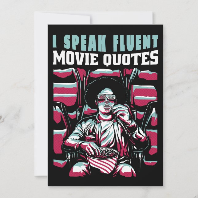 Invitation Je parle couramment les citations de films (Devant)