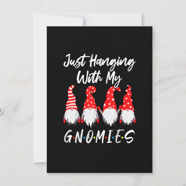 Invitation Je Passe Juste Avec Mes Gnomies Noël Gnome Pajam (Devant)