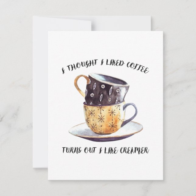 Invitation Je Pensais Aimer Le Café (Devant)