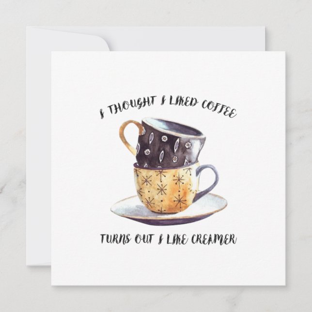 Invitation Je Pensais Aimer Le Café (Devant)