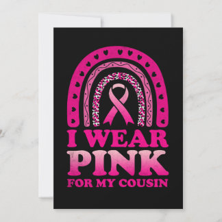 Invitation Je Porte Le Rose Pour Ma Cousin Sensibilisation Au