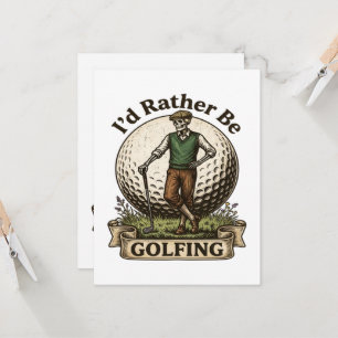 Invitation Je préférerais jouer au golf 