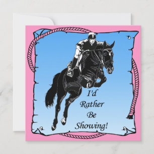 Invitation Je Préférerais Montrer Des Chevaux ! Équestre
