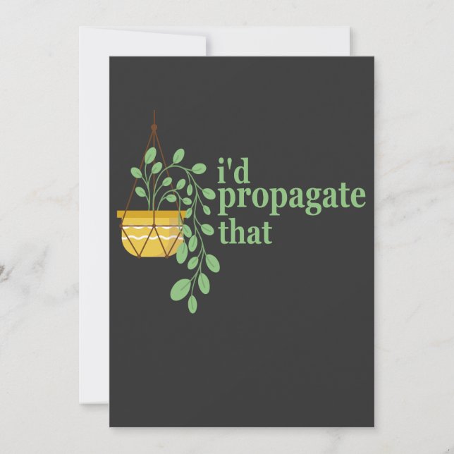 Invitation Je Propagerais Que Les Amoureux Plantes Du Jardina (Devant)