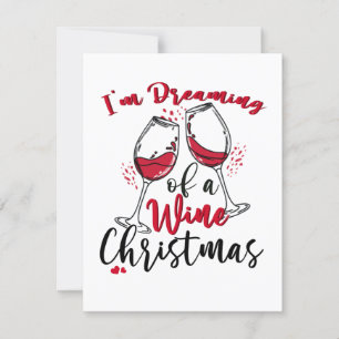 Invitation Je rêve d'un Noël de vin