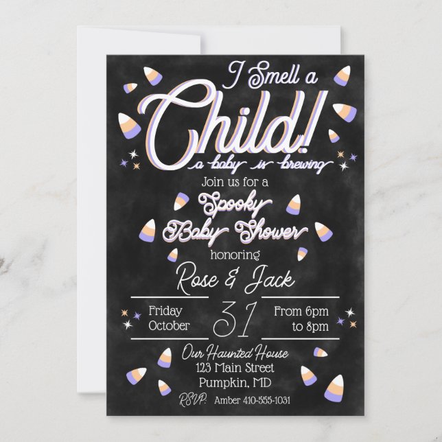 Invitation Je sens un enfant (Devant)