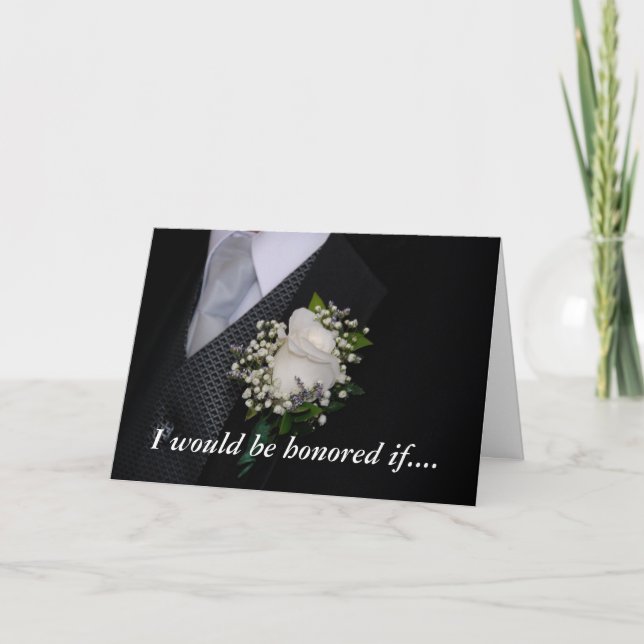 Invitation Je Serais Honoré Si Tu Serais Mon Meilleur Homme (Devant)
