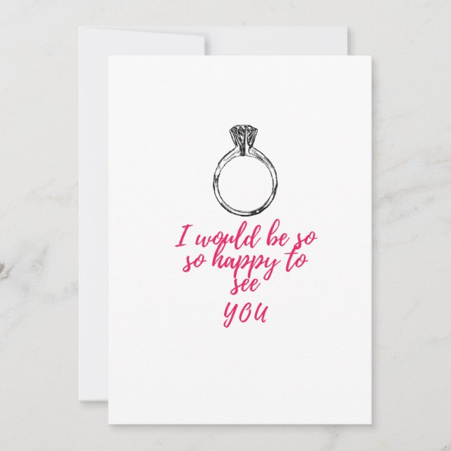 Invitation Je serais tellement heureux de te voir (Devant)