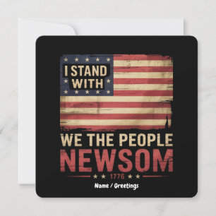 Invitation Je Suis Avec Gavin Newsom Gouverneur Supporter Uni
