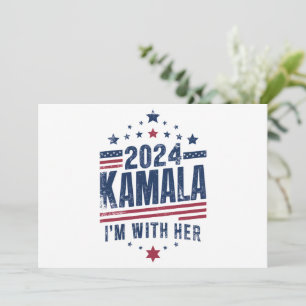 Invitation Je suis avec son vote Kamala pour 2024 Kamala-Harr