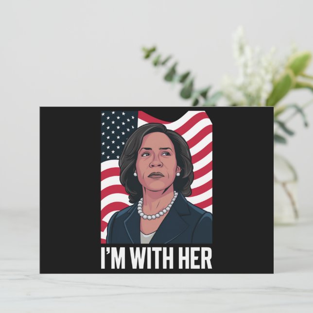 Invitation Je suis avec son vote Kamala pour le président 202 (Debout devant)