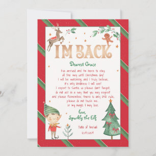 Invitation Je suis de retour Elfe Noël Elfe magique Imprimabl