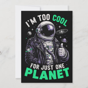 Invitation Je suis trop cool pour une seule planète