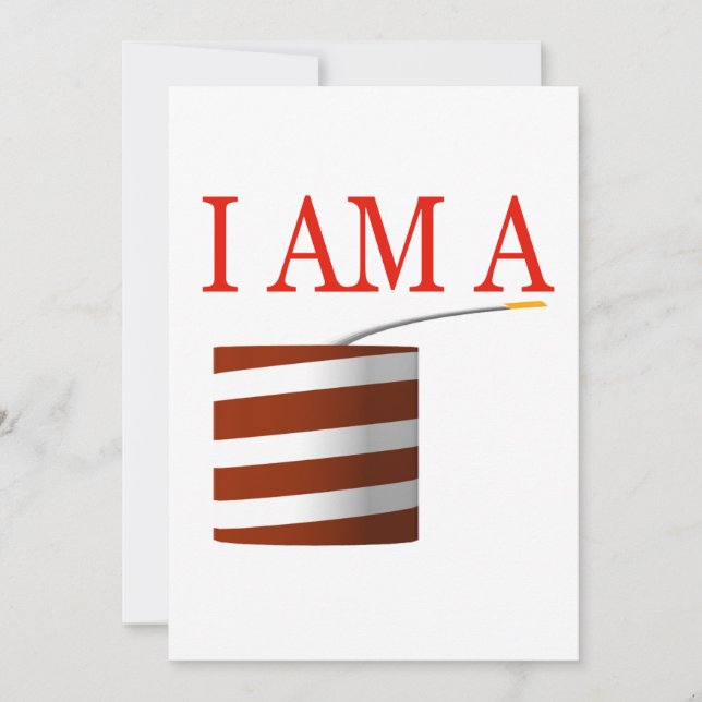 Invitation Je suis un pétard (Devant)