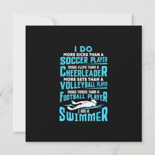 Invitation Je Suis Un Swimmer Amusant Piscine Piscine Louveur