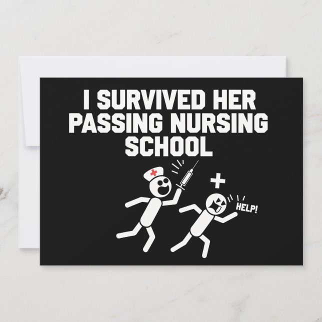 Invitation Je Survivrai à Son Passage École D'infirmiers Infi (Devant)