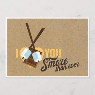 Invitation Je t'aime S'more que jamais - Mariage Douche