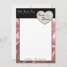 Je t'aime Wedding shower Merci Notes