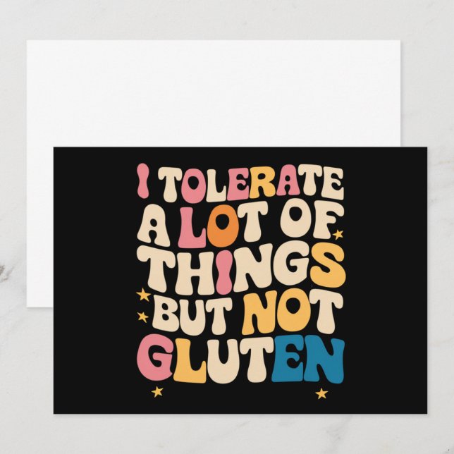 Invitation Je Tolère Beaucoup De Choses Mais Pas De Gluten (Devant / Derrière)