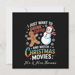 Invitation Je veux juste boire du café regarder des films de 