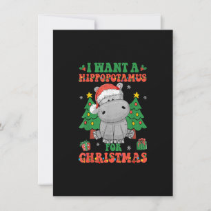 Invitation Je Veux Un Hippopotame Pour Les Lumières De Noël P