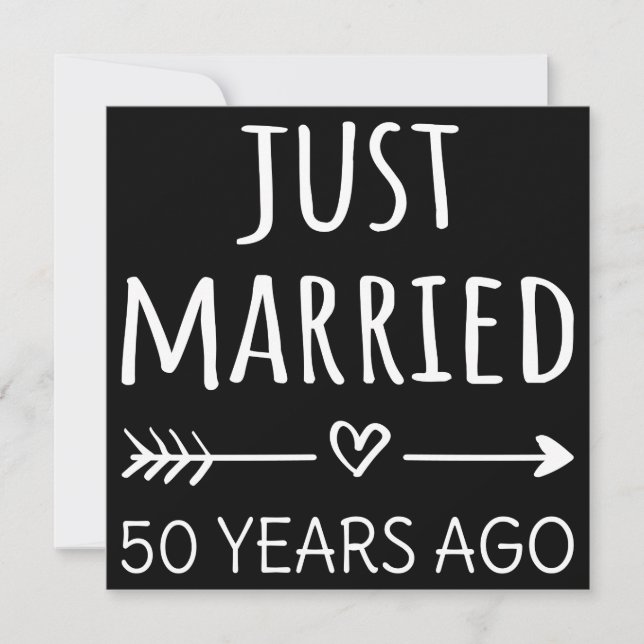 Invitation Je Viens De Me Marier Il Y A 50 Ans (Devant)