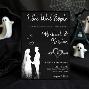 Invitation Je vois des gens mariés gothiques fantômes Hallowe