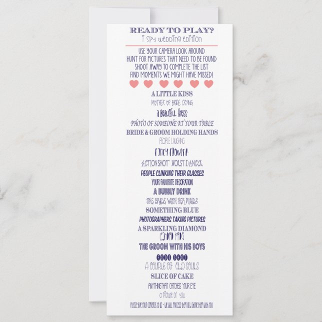 Invitation Je vois édition photos de mariage (Devant)