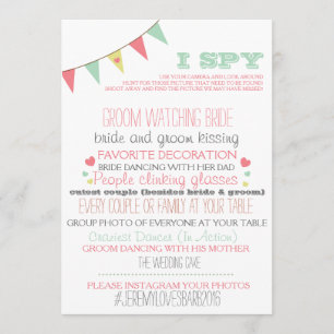 Invitation Je vois jeu de mariage