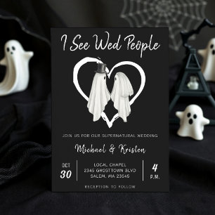 Invitation Je Vois Les Gens De Mer Ghost Mariage Halloween Go