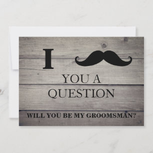 Invitation Je vous pose une question : êtes-vous mon Groomsma