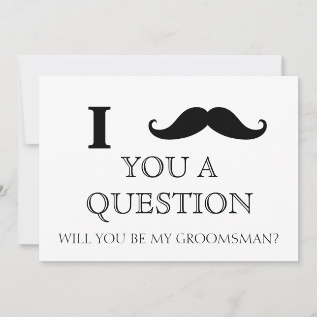 Invitation Je vous pose une question. Seras-tu mon Groomsman  (Devant)