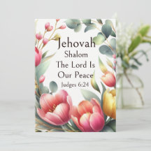 Jehovah Shalom, Tulipes Roses Eucalyptus Capricieu