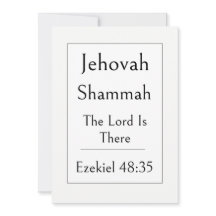 Jehovah Shammah, Nom de Dieu, Bible encourageante