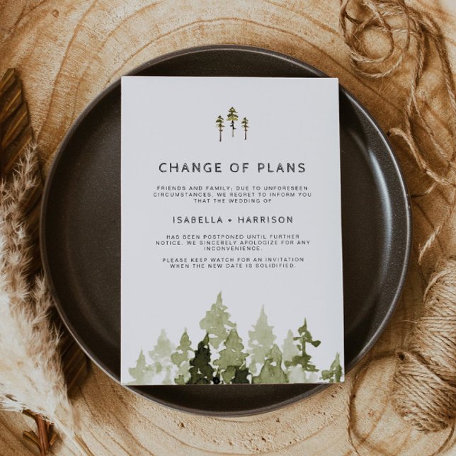 Invitation JENNA Changement de plans de mariage aquarelle rus (Créateur téléchargé)