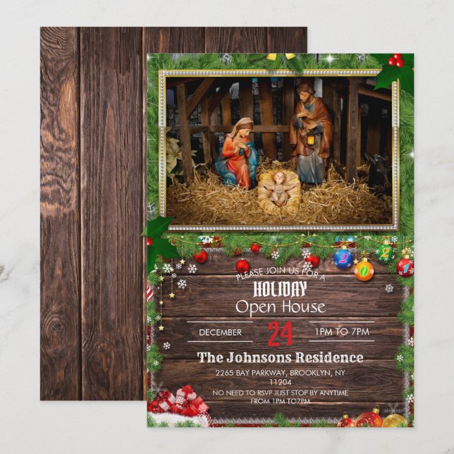 Invitation Jesus born (Devant / Derrière)