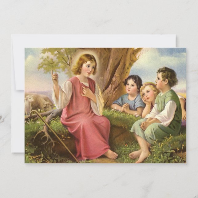Invitation Jésus Christ Enseigner les enfants, Religion Vinta (Devant)
