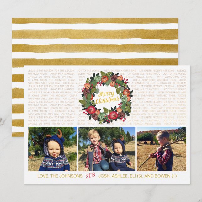 Invitation Jésus est la raison Christian Christmas Card (Devant / Derrière)