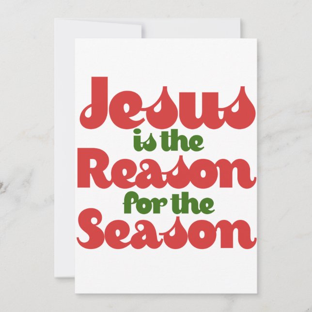 Invitation Jésus est la raison de la saison (Devant)