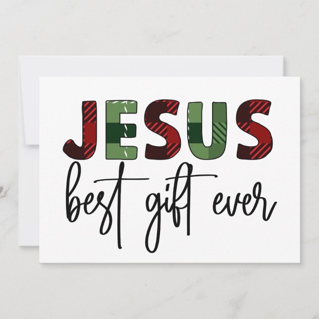 Invitation Jésus est le meilleur cadeau de Noël chrétien (Devant)