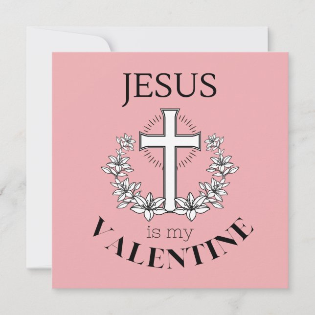 Invitation Jésus est ma Saint Valentin (Devant)